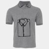 JB's  BIRDS EYE POLO   CHARCOAL - S Thumbnail