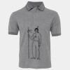 JB's  BIRDS EYE POLO   CHARCOAL - S Thumbnail