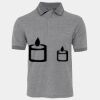 JB's  BIRDS EYE POLO   CHARCOAL - S Thumbnail