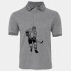 JB's  BIRDS EYE POLO   CHARCOAL - S Thumbnail