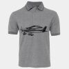 JB's  BIRDS EYE POLO   CHARCOAL - S Thumbnail