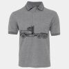 JB's  BIRDS EYE POLO   CHARCOAL - S Thumbnail