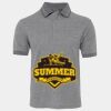 JB's  BIRDS EYE POLO   CHARCOAL - S Thumbnail