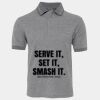 JB's  BIRDS EYE POLO   CHARCOAL - S Thumbnail