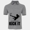 JB's  BIRDS EYE POLO   CHARCOAL - S Thumbnail