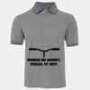 JB's  BIRDS EYE POLO   CHARCOAL - S Thumbnail