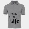 JB's  BIRDS EYE POLO   CHARCOAL - S Thumbnail